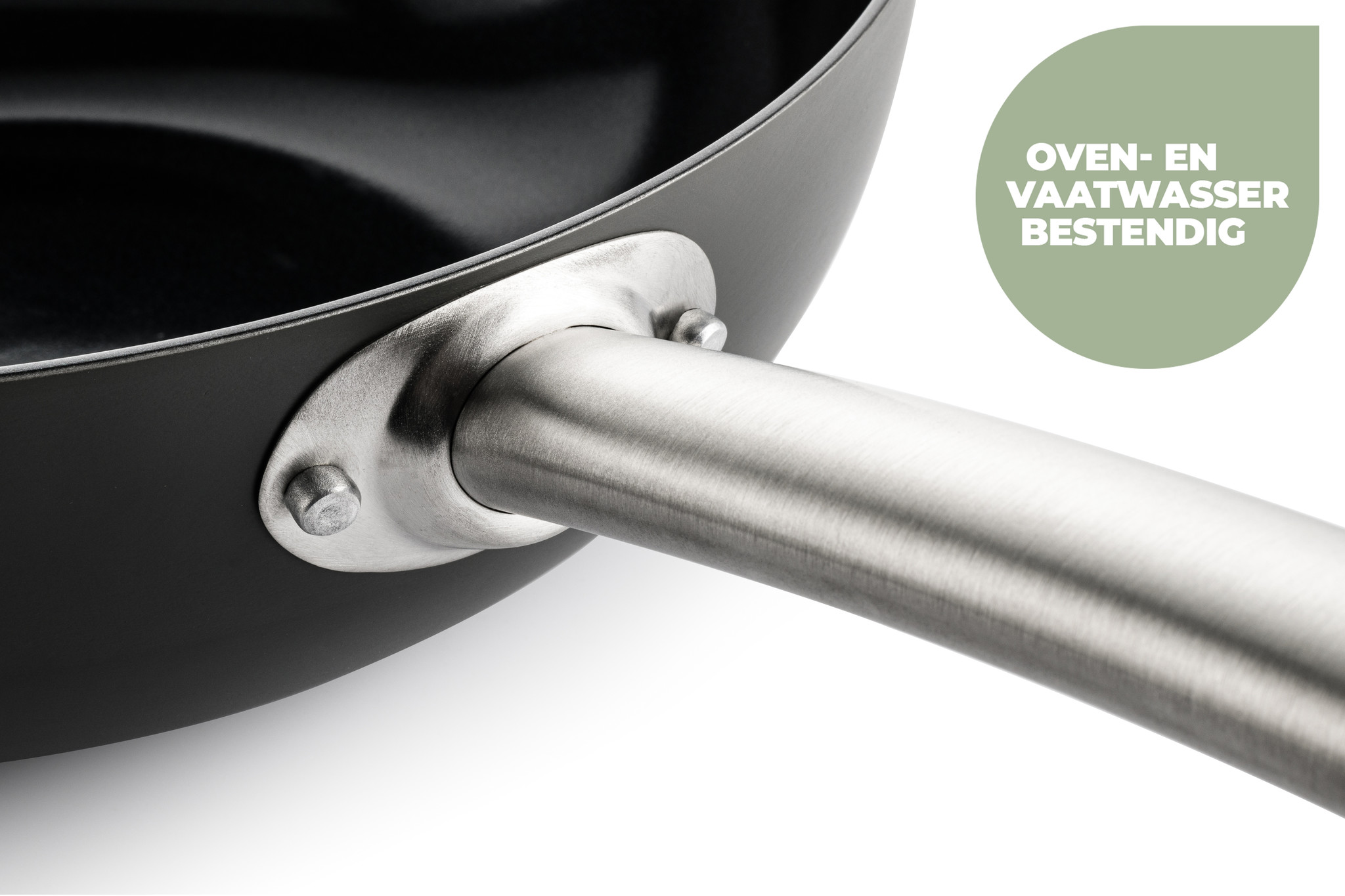 ISENVI Murray keramische wokpan met deksel 36 CM - RVS greep