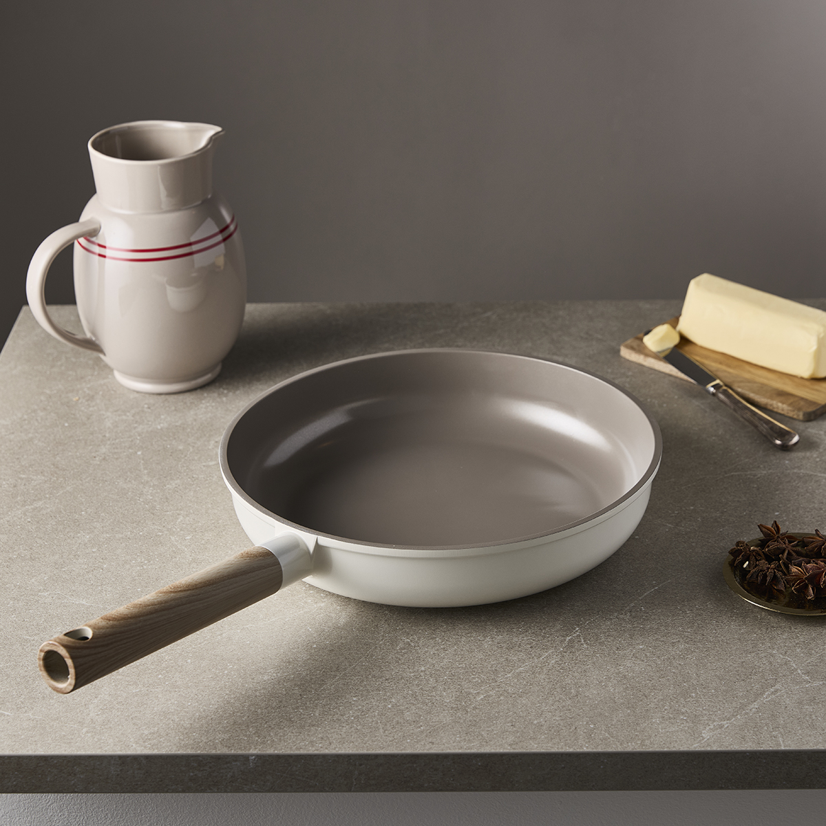 ISENVI Alice keramische koekenpan 24 CM - Beige