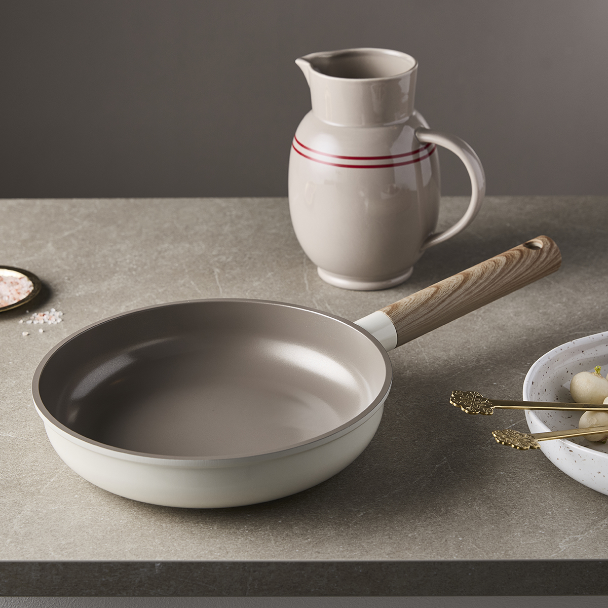 ISENVI Alice keramische koekenpan 28 CM - Beige