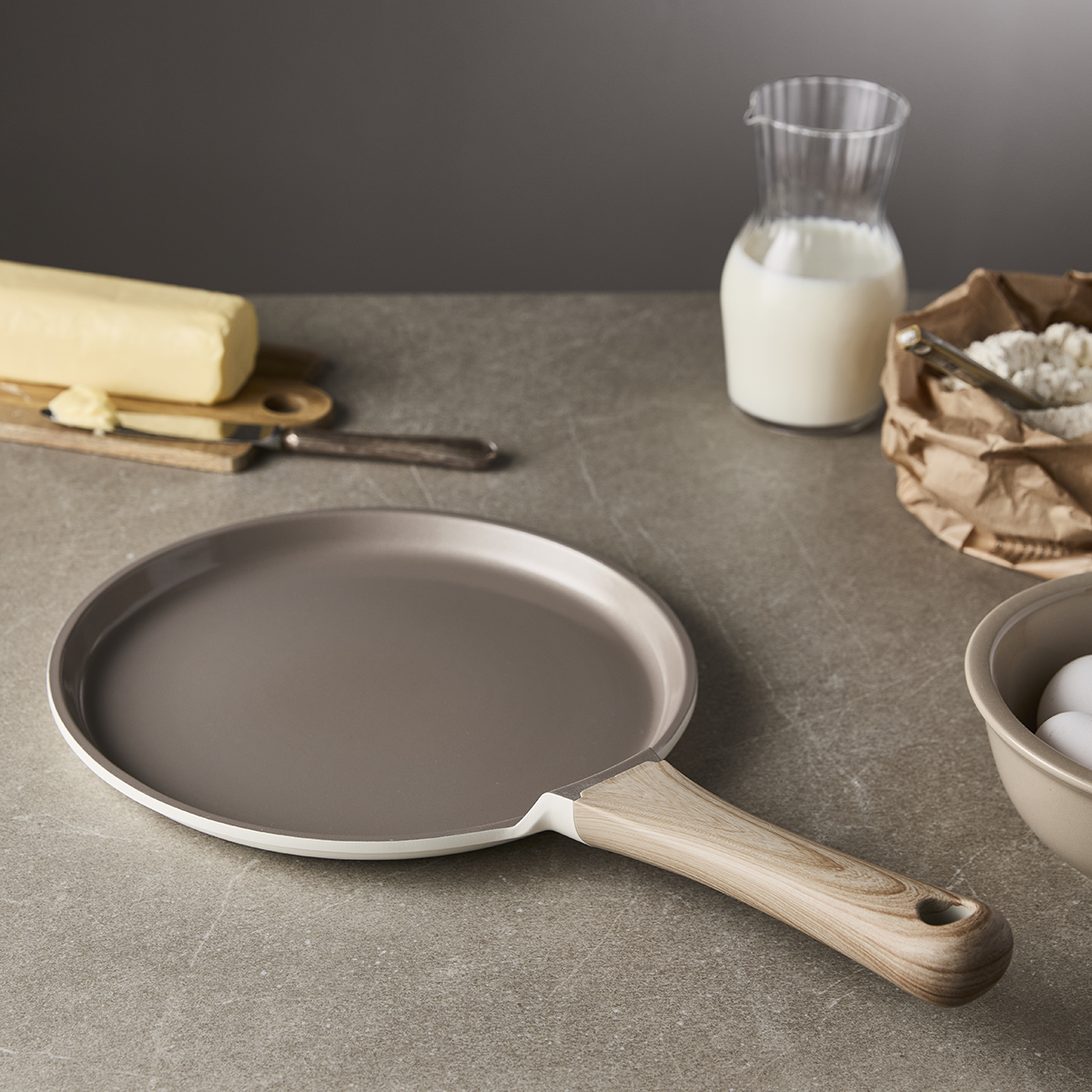 ISENVI Alice keramische pannenkoekenpan 24 CM - Beige