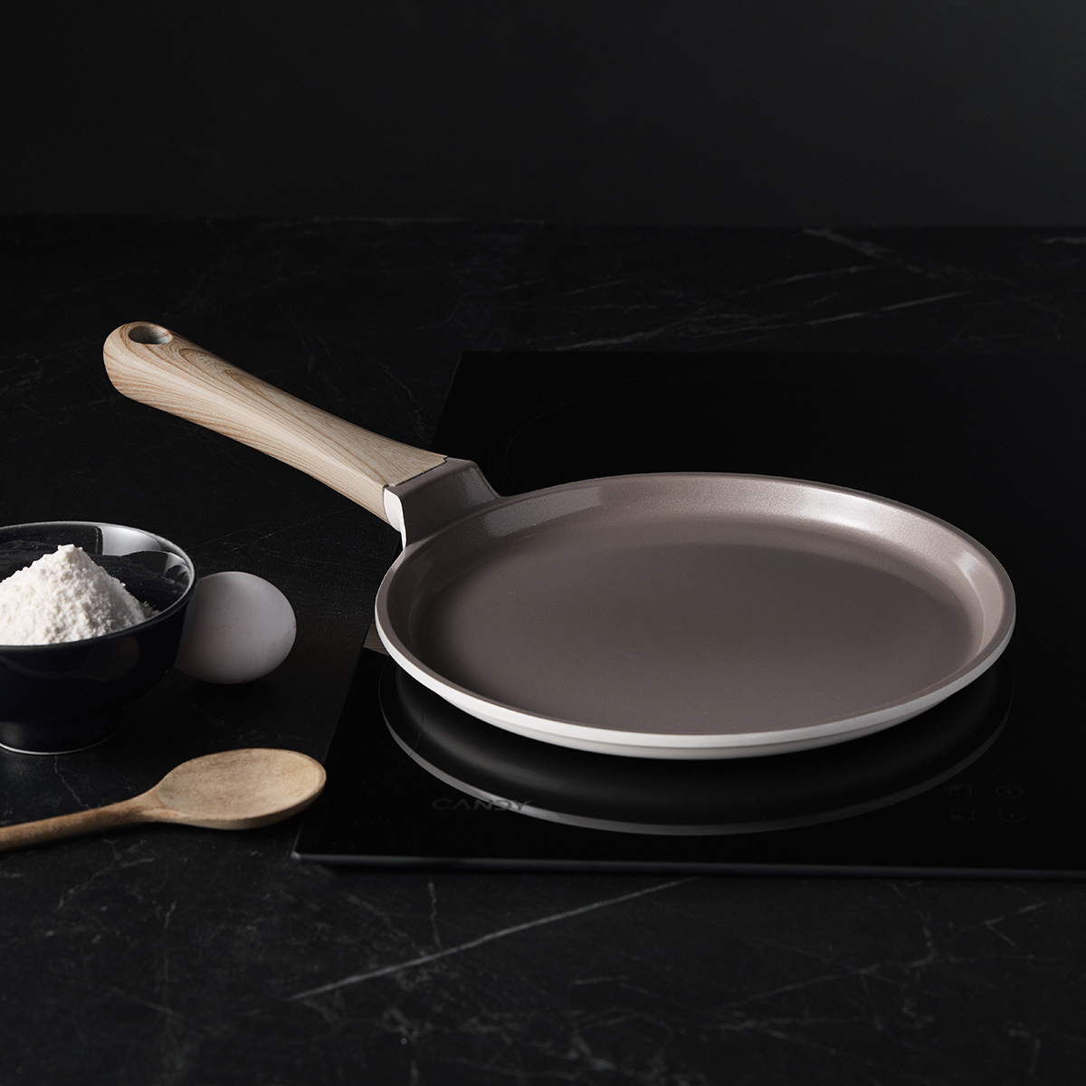 ISENVI Alice keramische pannenkoekenpan 24 CM - Beige