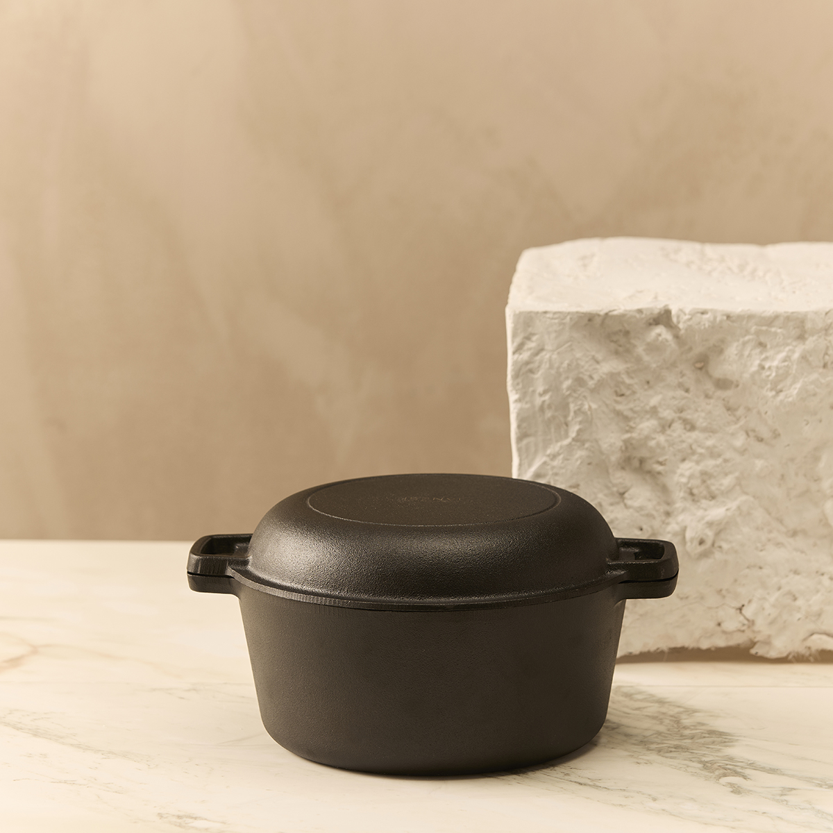 ISENVI Byron gietijzeren braadpan 26 CM - met grill deksel