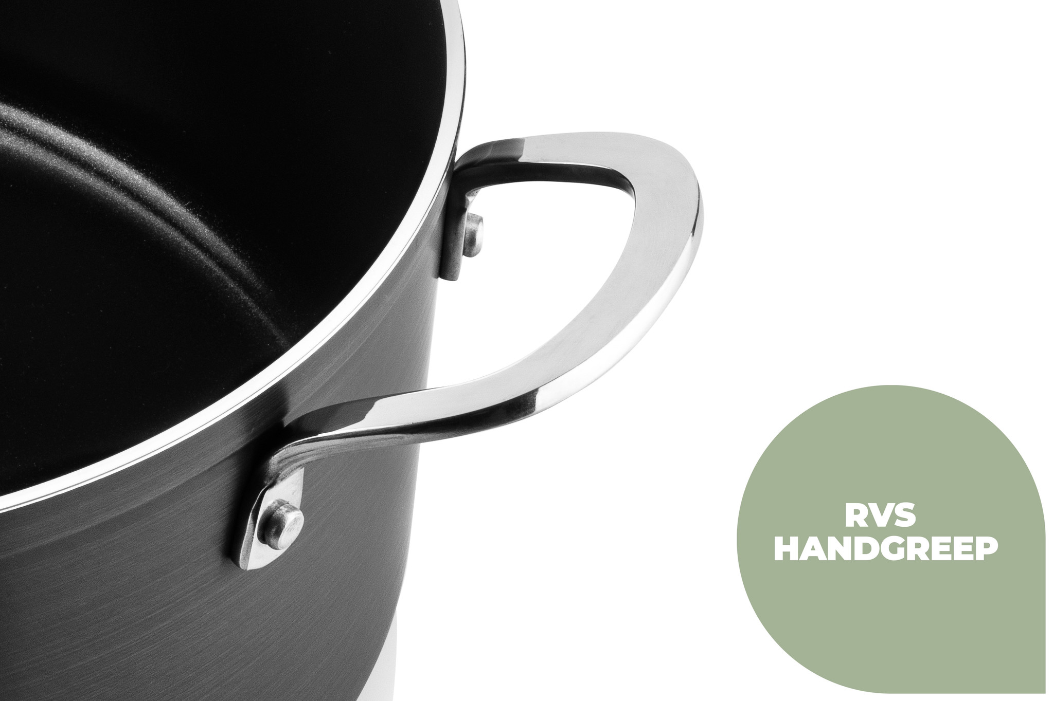 ISENVI Victoria Forged Chef President Pannenset - RVS grepen - Retour afbeelding