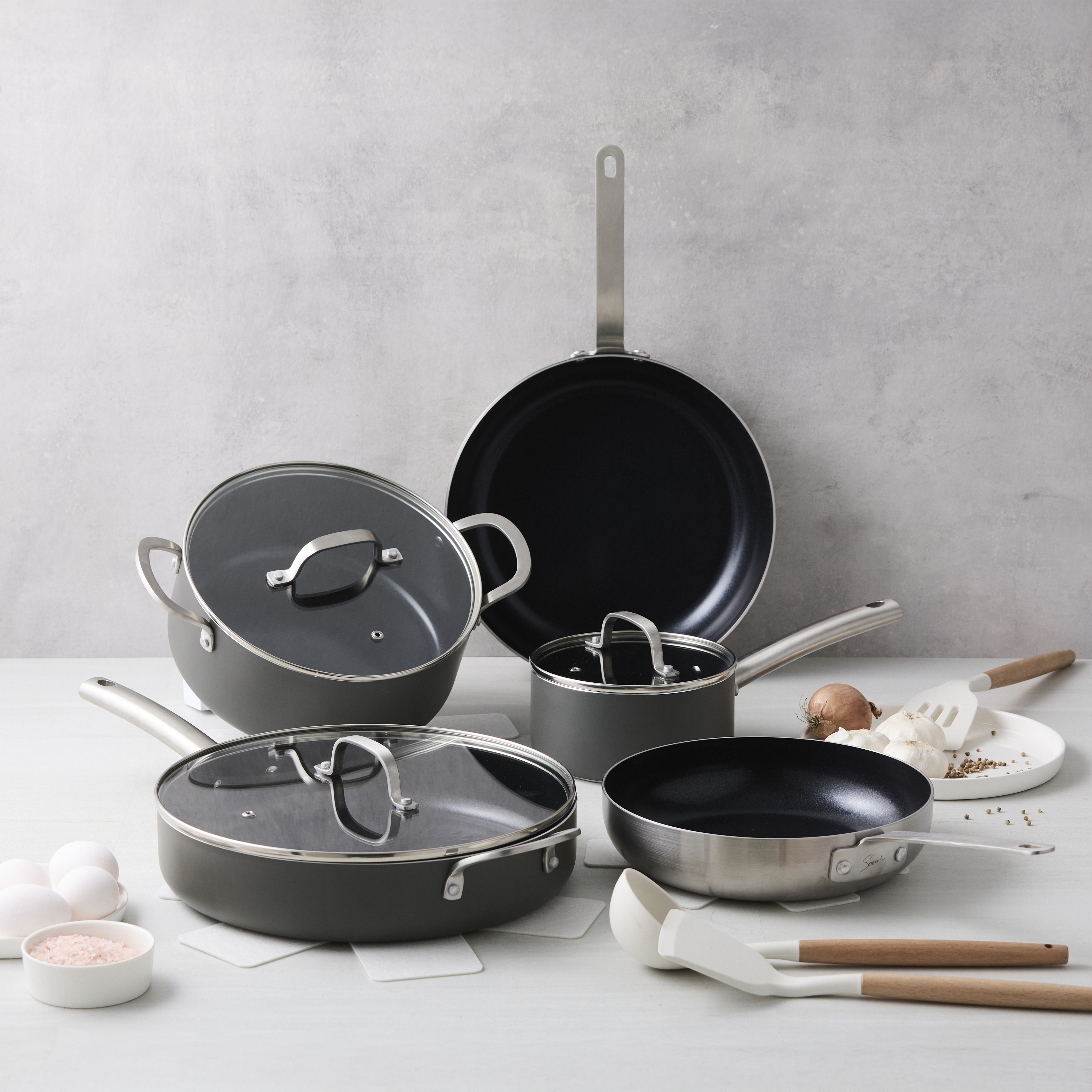 ISENVI Murray Chef Gourmet - Soenil Special Edition - Pannenset 14 delig - RVS grepen afbeelding