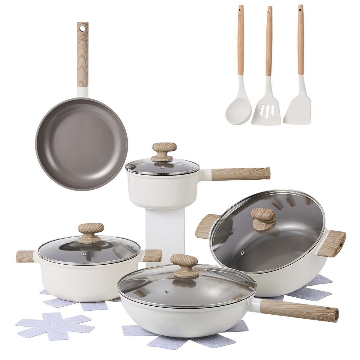 ISENVI Alice 14 delige pannenset - Beige