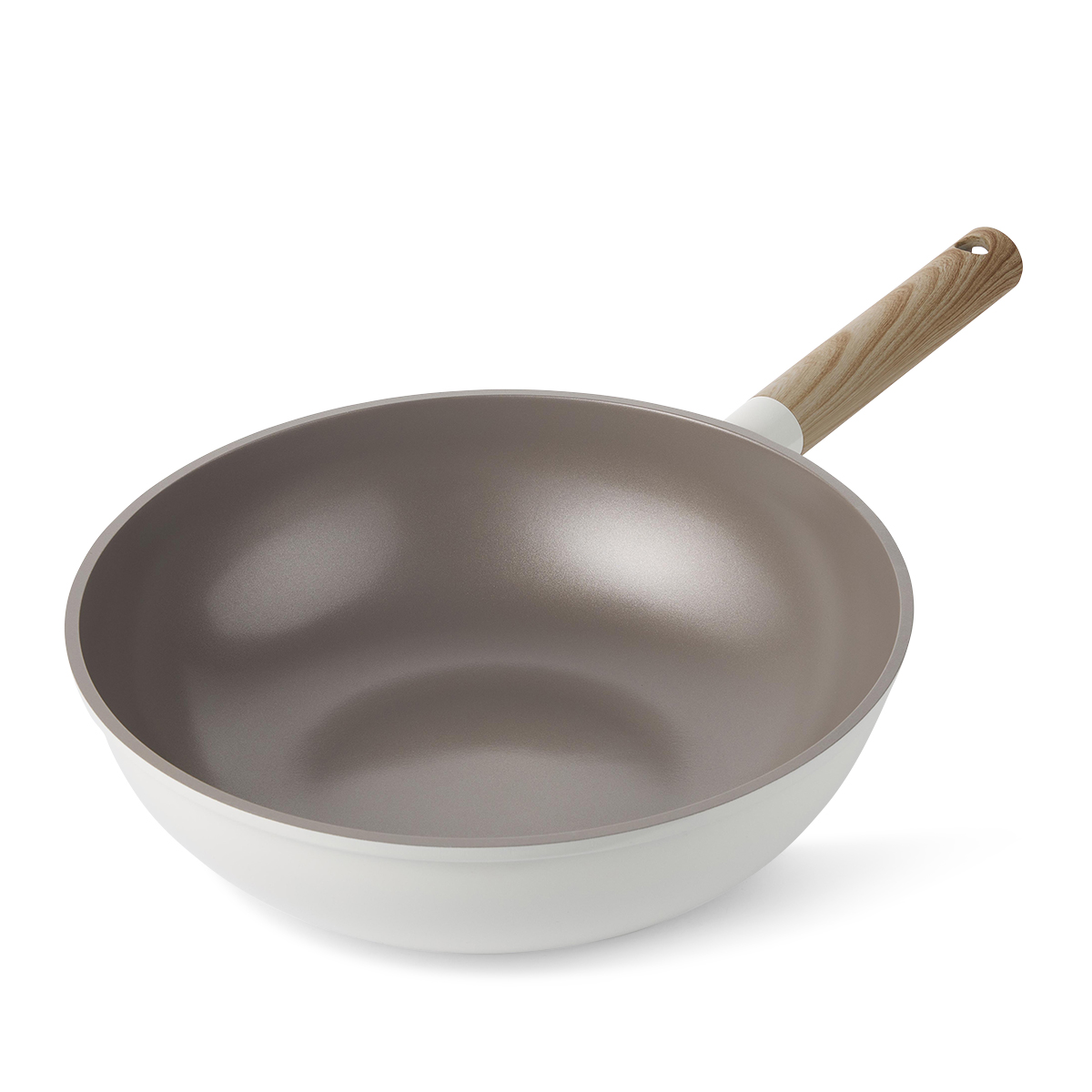 ISENVI Alice keramische wokpan met deksel 30 CM - Beige