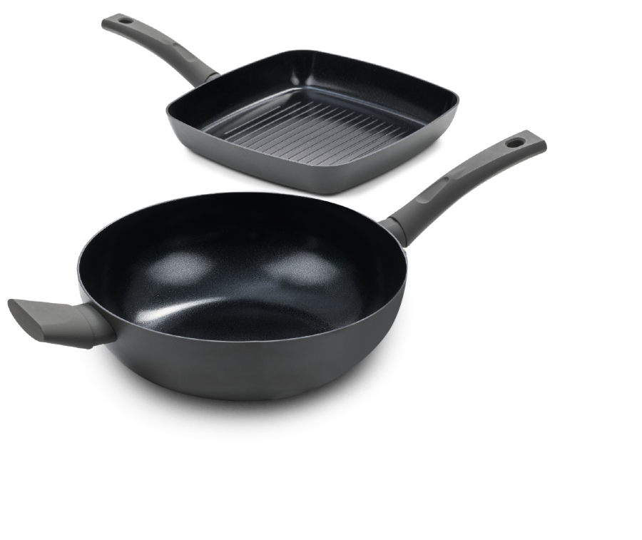 ISENVI Avon Combideal - Grillpan en wokpan met deksel - Ergo - Retour