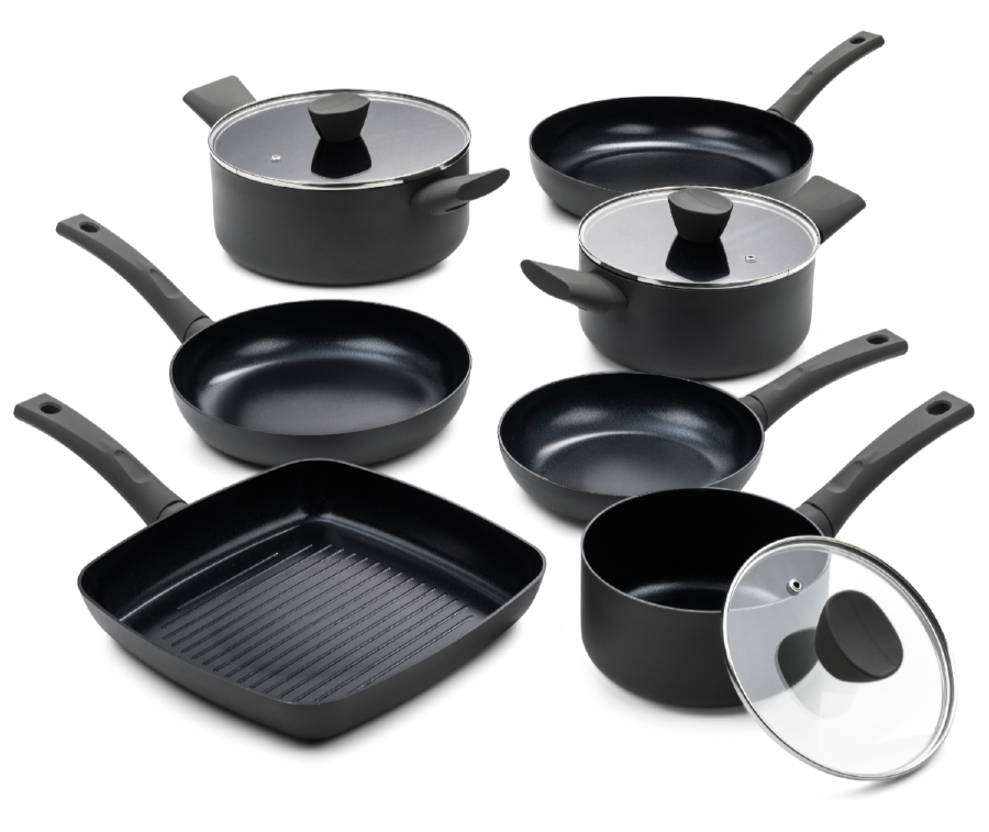 ISENVI Avon Chef du Jour Grill - Pannenset 17 delig - Ergo grepen