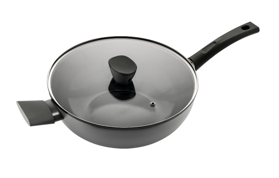 Image of ISENVI Avon keramische wok met deksel 32 CM - Ergo greep
