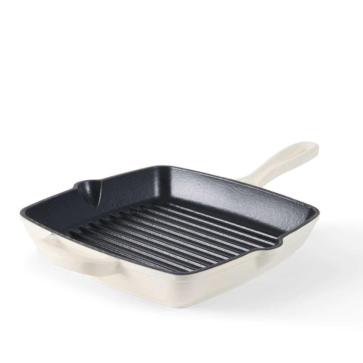 ISENVI Byron gietijzeren grillpan vierkant 28 cm met ovenwant en pannenlap