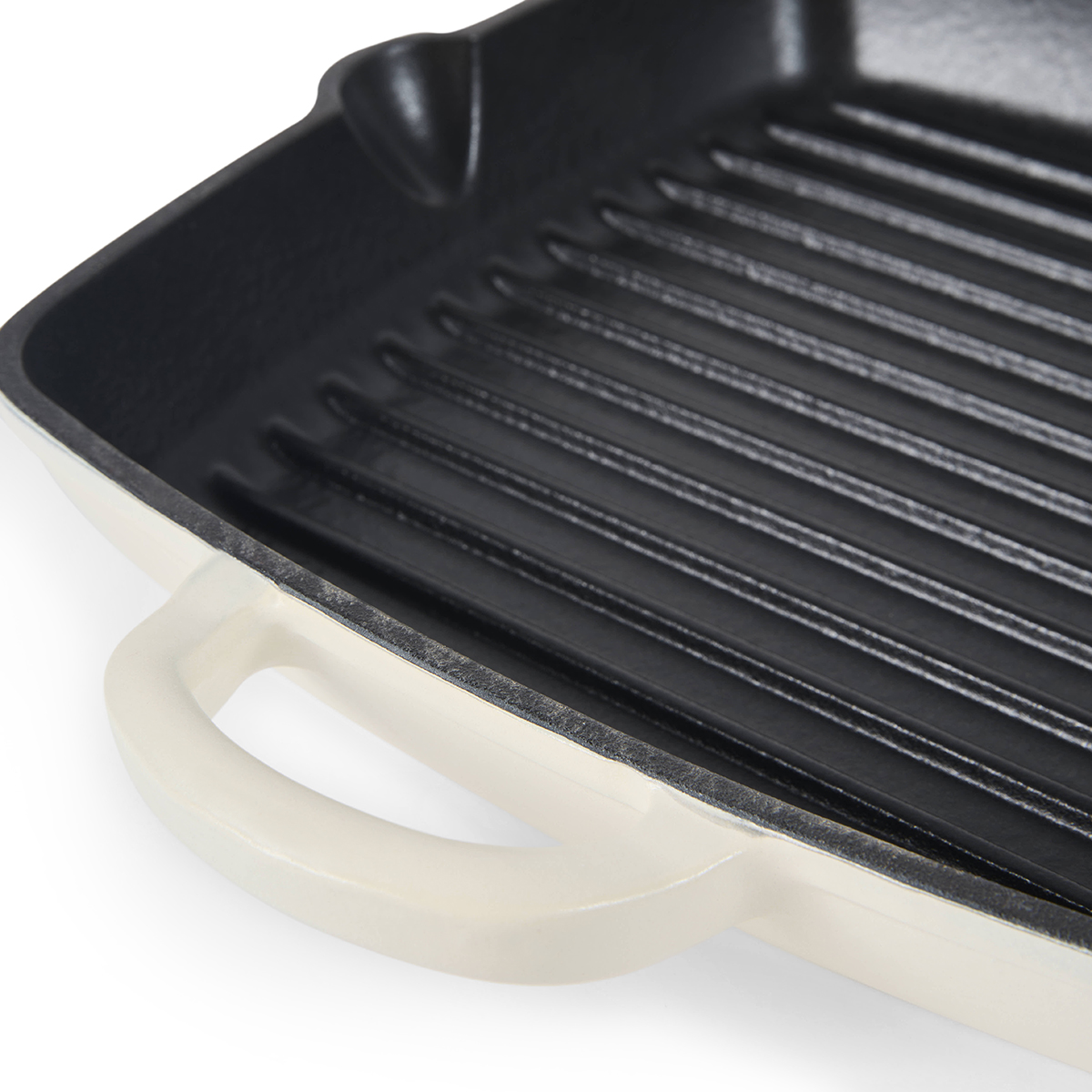 ISENVI Byron gietijzeren grillpan vierkant 28 cm met ovenwant en pannenlap