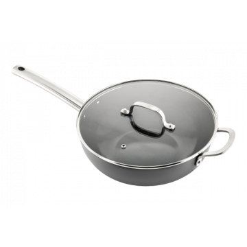 Murray keramische wokpan met deksel 36 CM - RVS greep