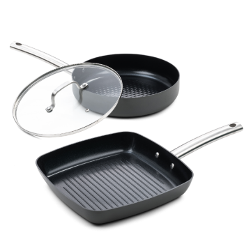 Murray Combideal - keramische grillpan en hapjespan - RVS