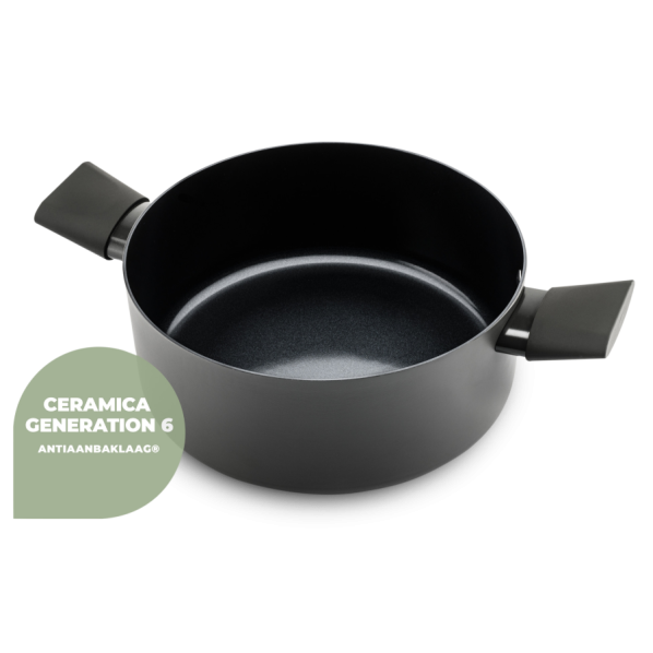 KASANOVA 28 cm pan met 3-laags deksel drielaags grijs koken