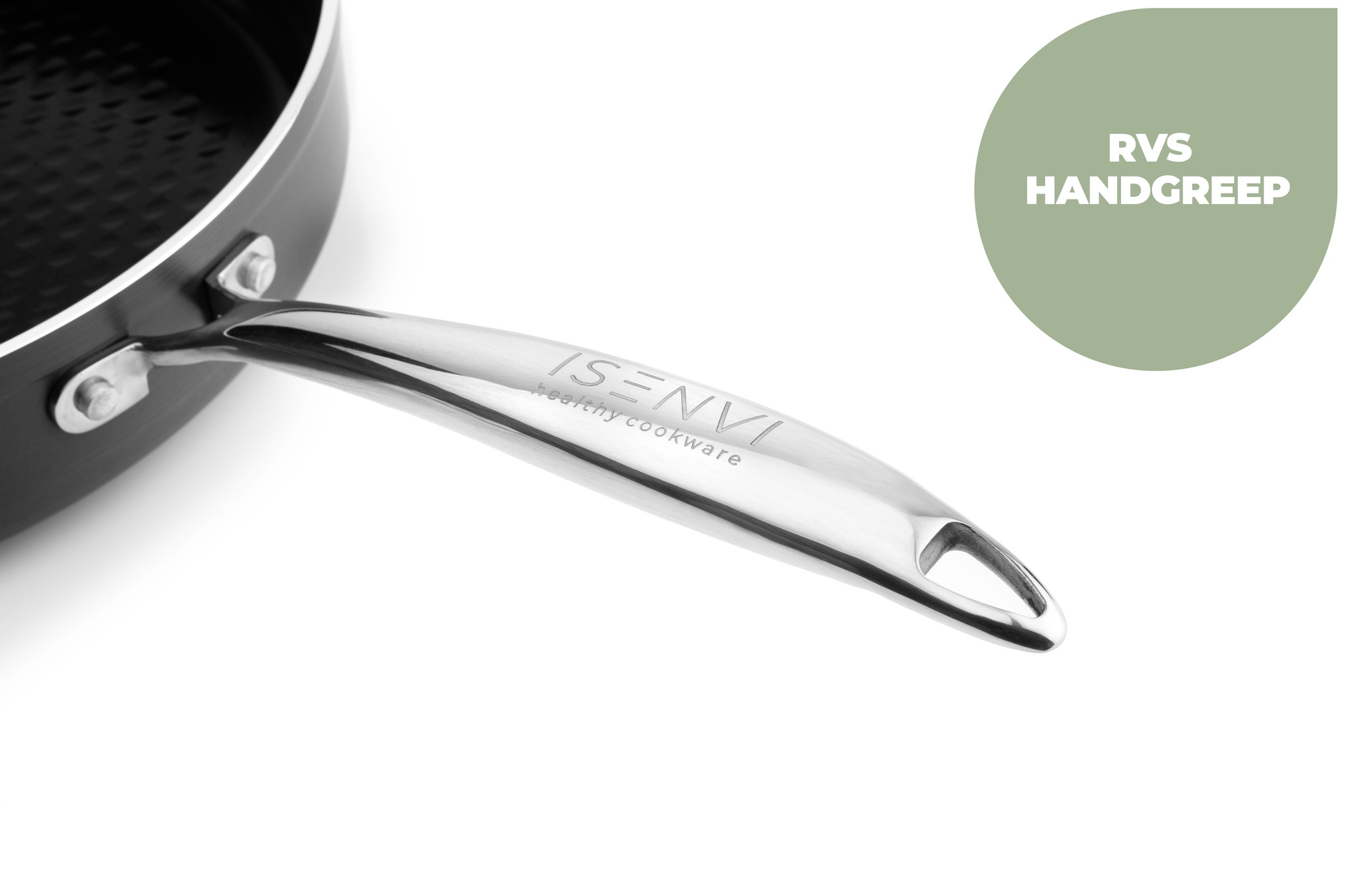 ISENVI Victoria Forged Chef Premier Pannenset - RVS grepen - Retour afbeelding