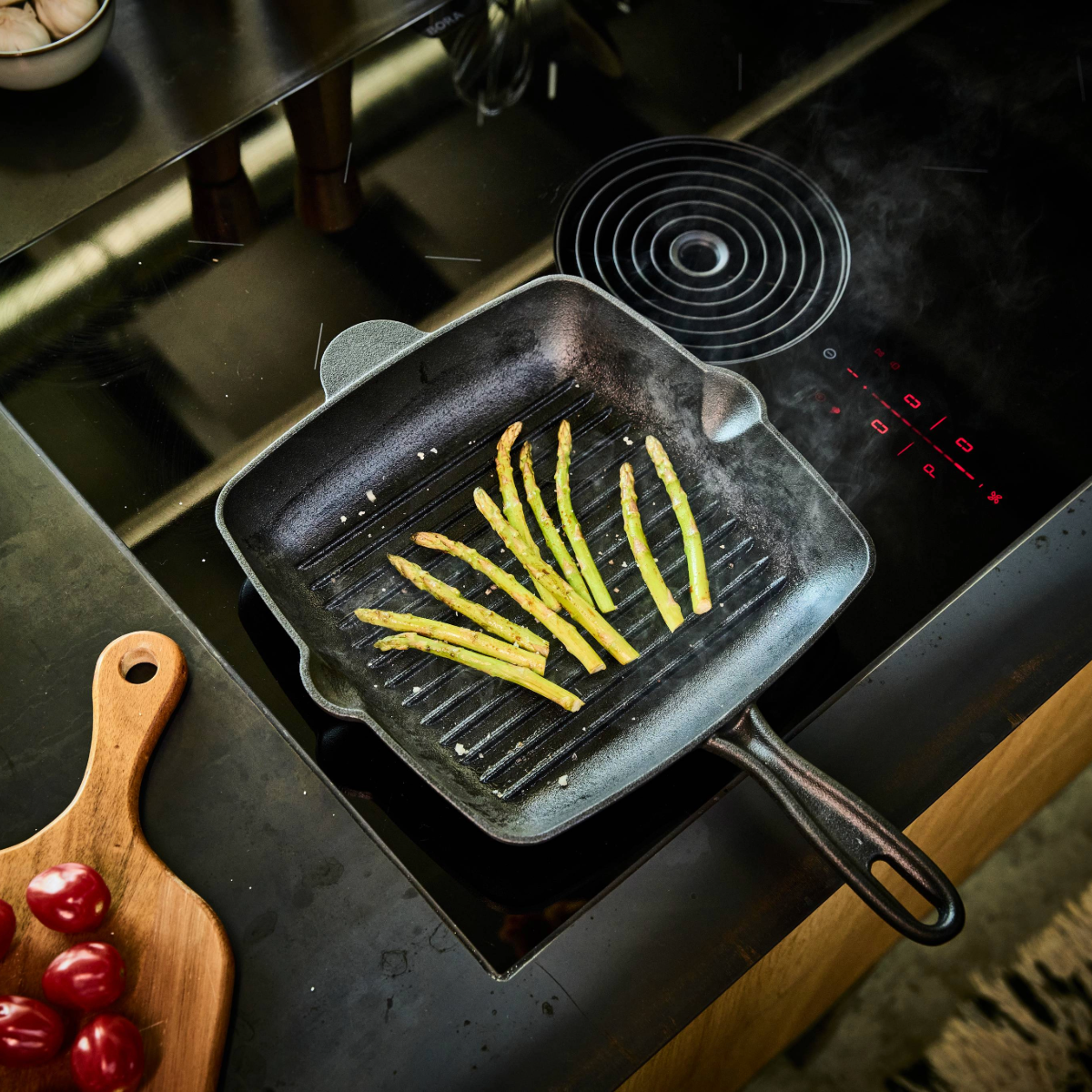 ISENVI Byron gietijzeren grillpan vierkant 28 CM