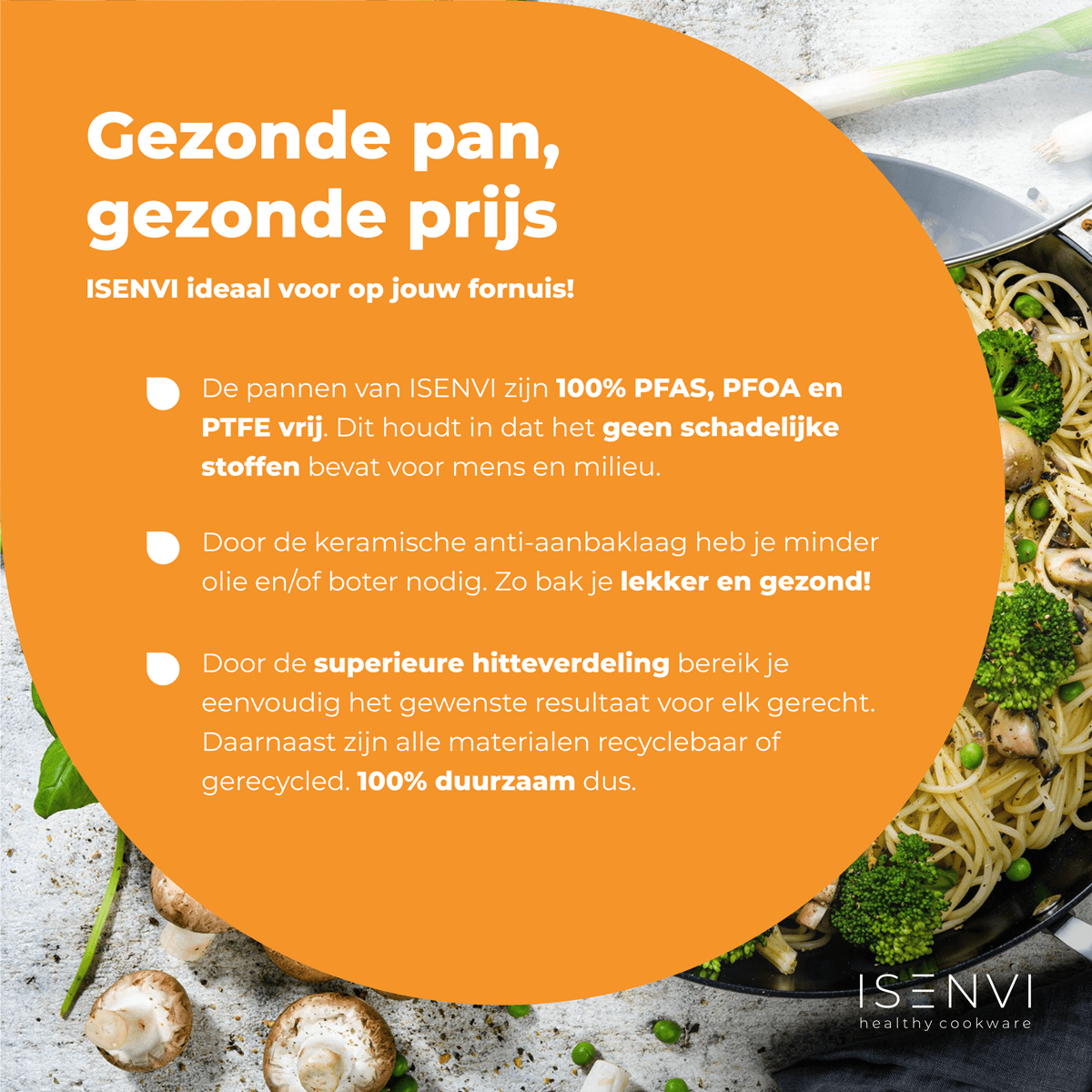 ISENVI Victoria Forged Combideal - Hapjespan en wok - RVS - Retour afbeelding