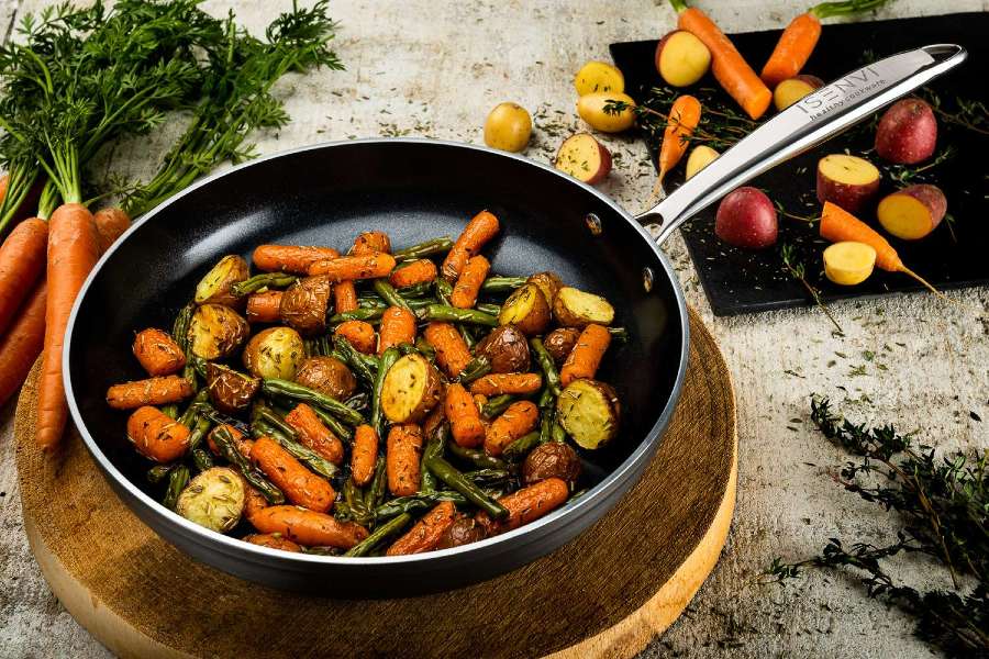 ISENVI Victoria Forged Chef Deluxe Pannenset 18 delig - RVS grepen