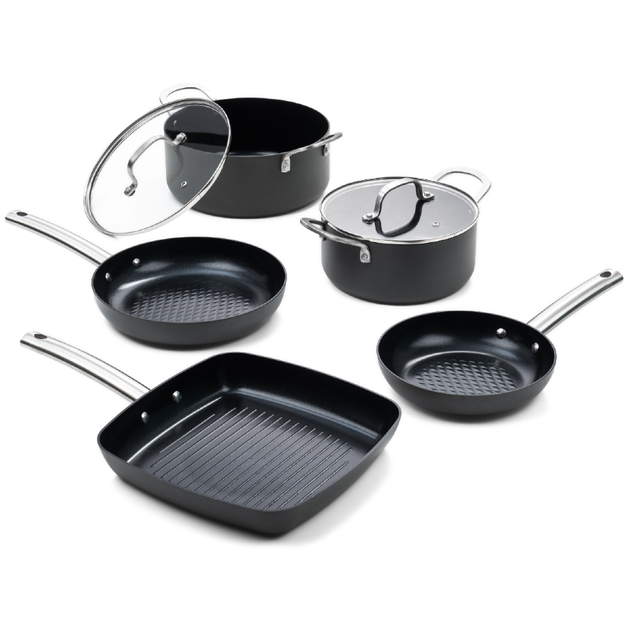 ISENVI Murray Super Combi Grill - Pannenset 5 delig - RVS grepen afbeelding