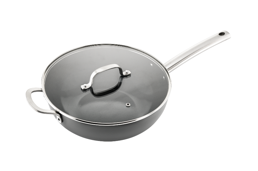 ISENVI Murray keramische wokpan met deksel 28 CM - RVS greep afbeelding