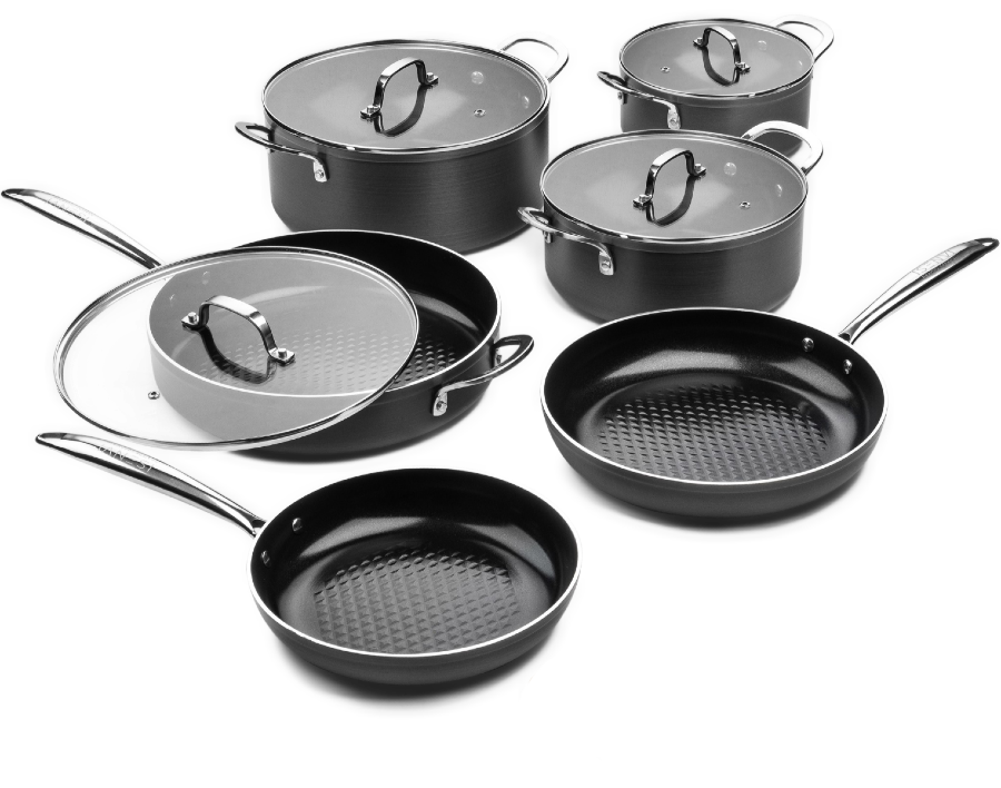 ISENVI Victoria Forged Speciaal set - Pannenset 10 delig - RVS grepen afbeelding