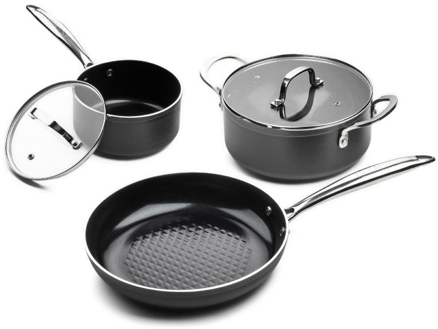 ISENVI Victoria Forged Starter Pannenset 3 delig - RVS grepen - Retour