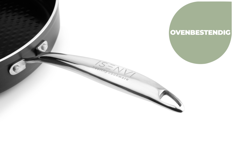 ISENVI Victoria Forged keramische hapjespan 30 CM - RVS greep