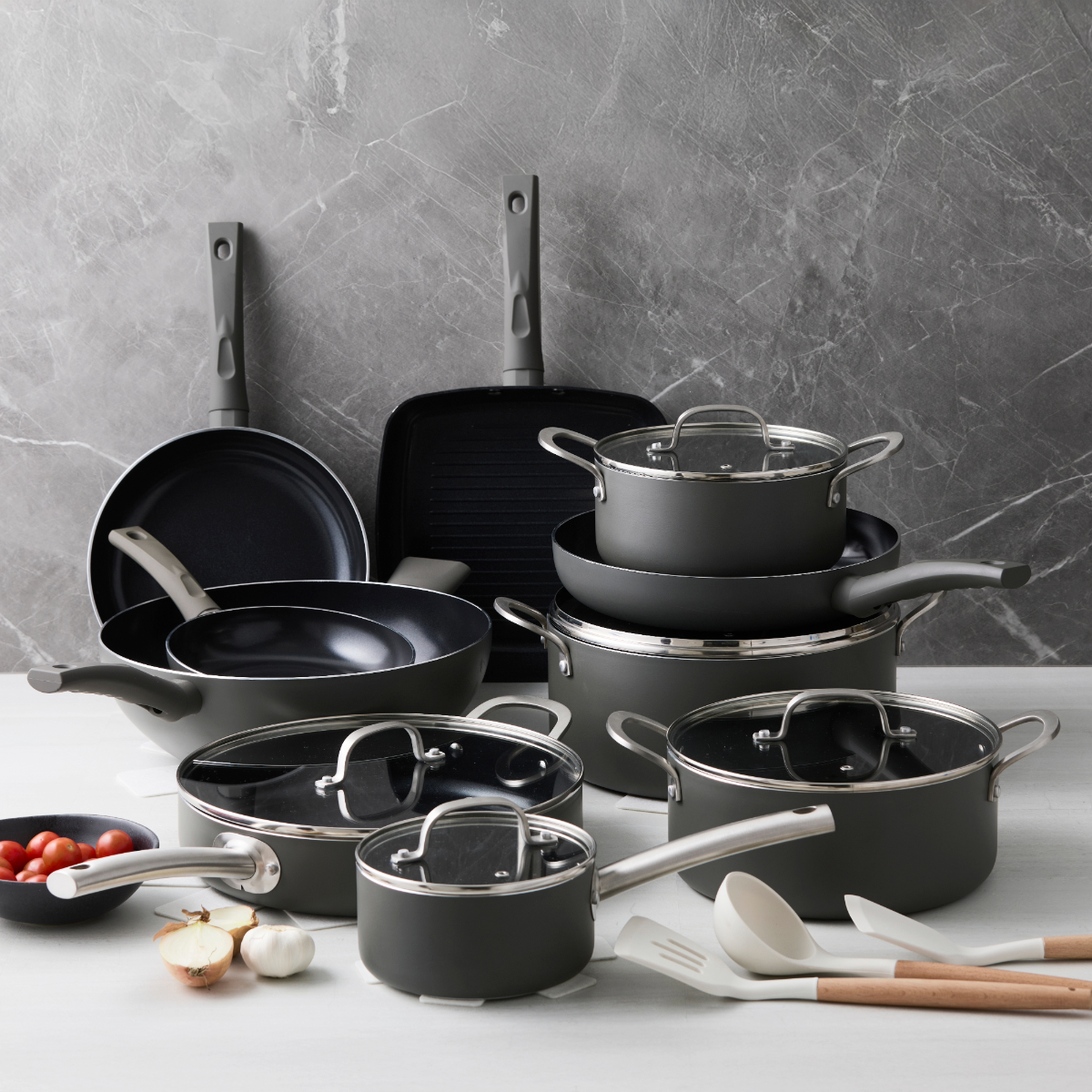 ISENVI Murray Chef Encore - Compleet met Avon - Pannenset 22 delig - RVS &amp; Ergo grepen