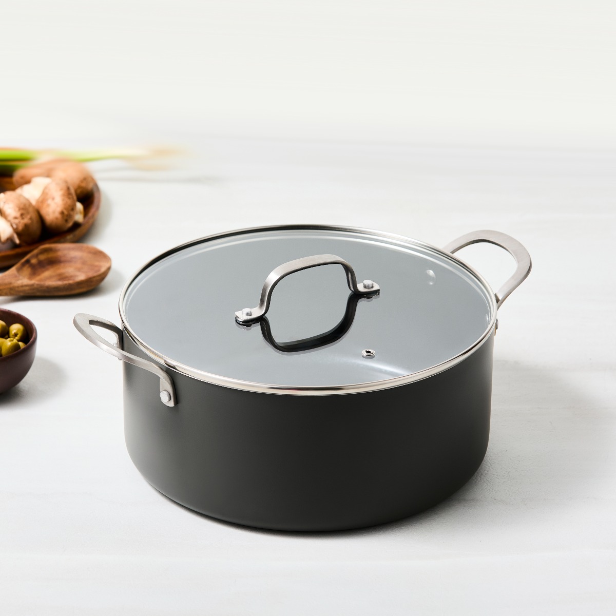 ISENVI Murray keramische kookpan 28 CM - RVS greep afbeelding