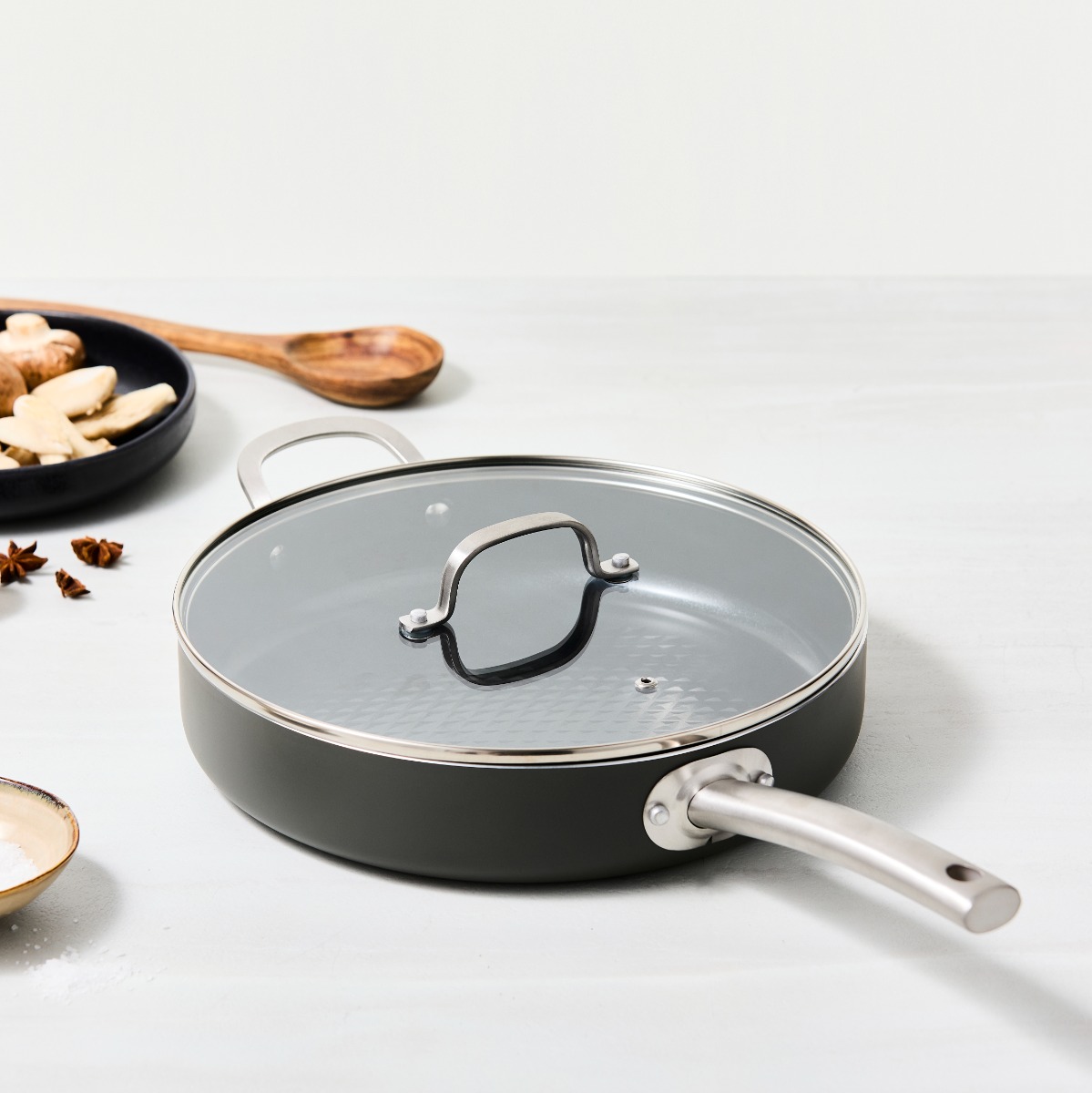 ISENVI Murray keramische hapjespan 30 CM - RVS greep