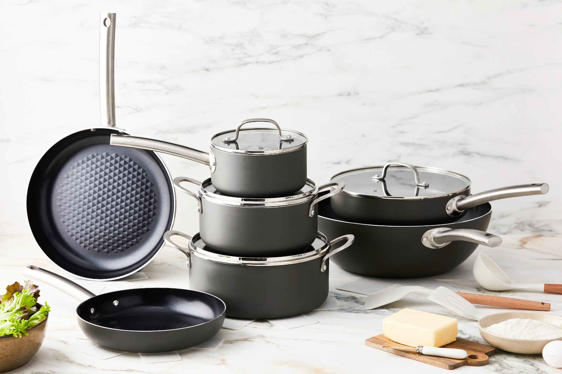 ISENVI Murray Chef Deluxe Pannenset 7 delig - RVS grepen