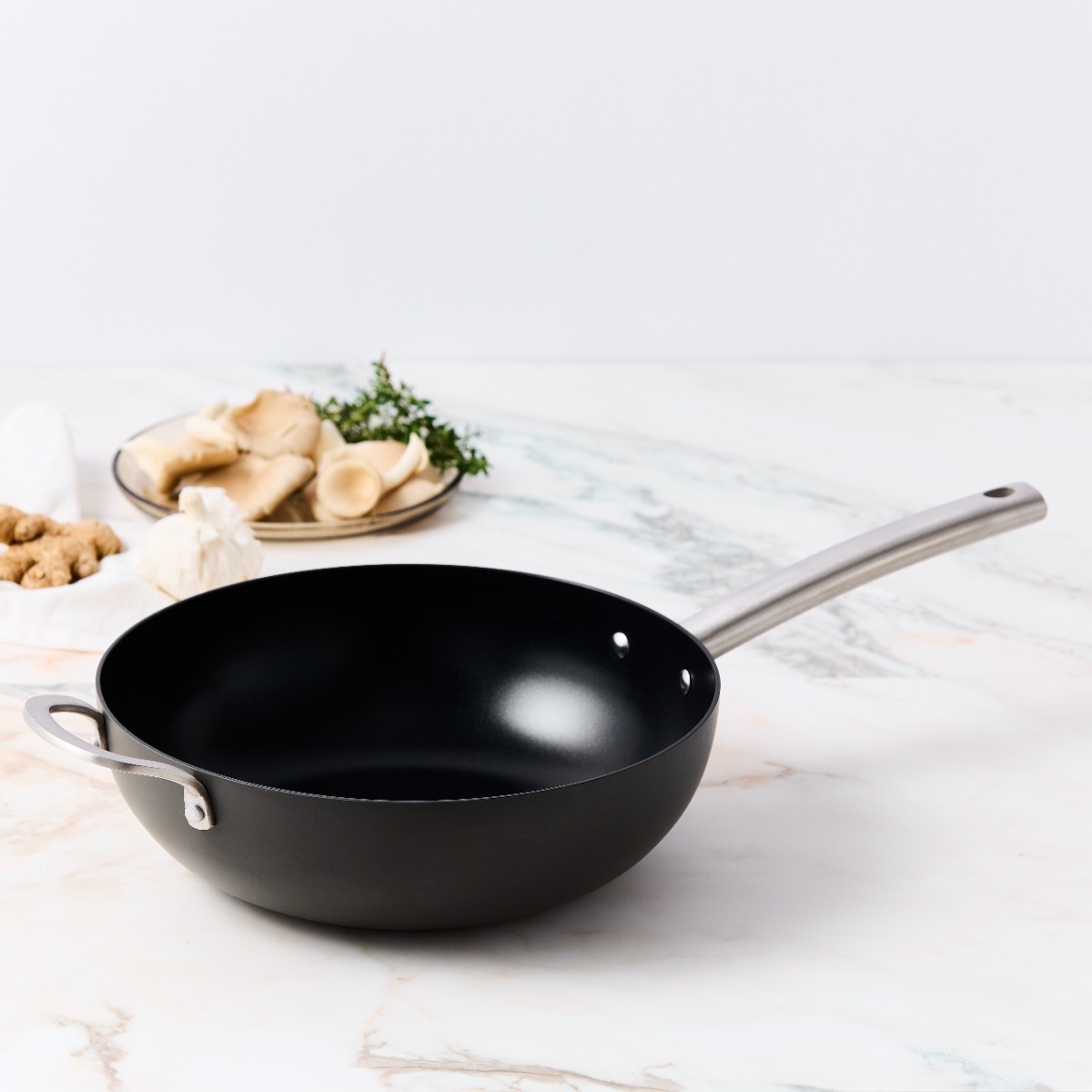 ISENVI Murray keramische wokpan 28 CM - RVS greep
