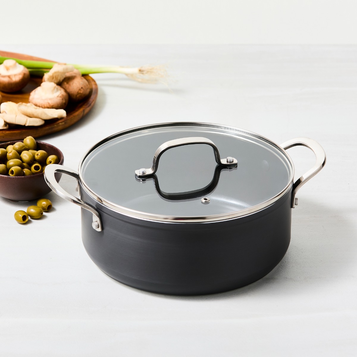 ISENVI Victoria Forged keramische kookpan 28 CM - RVS greep afbeelding
